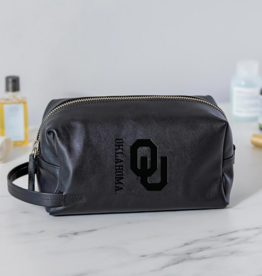 Evergreen OU Black Embossed Toiletry Bag