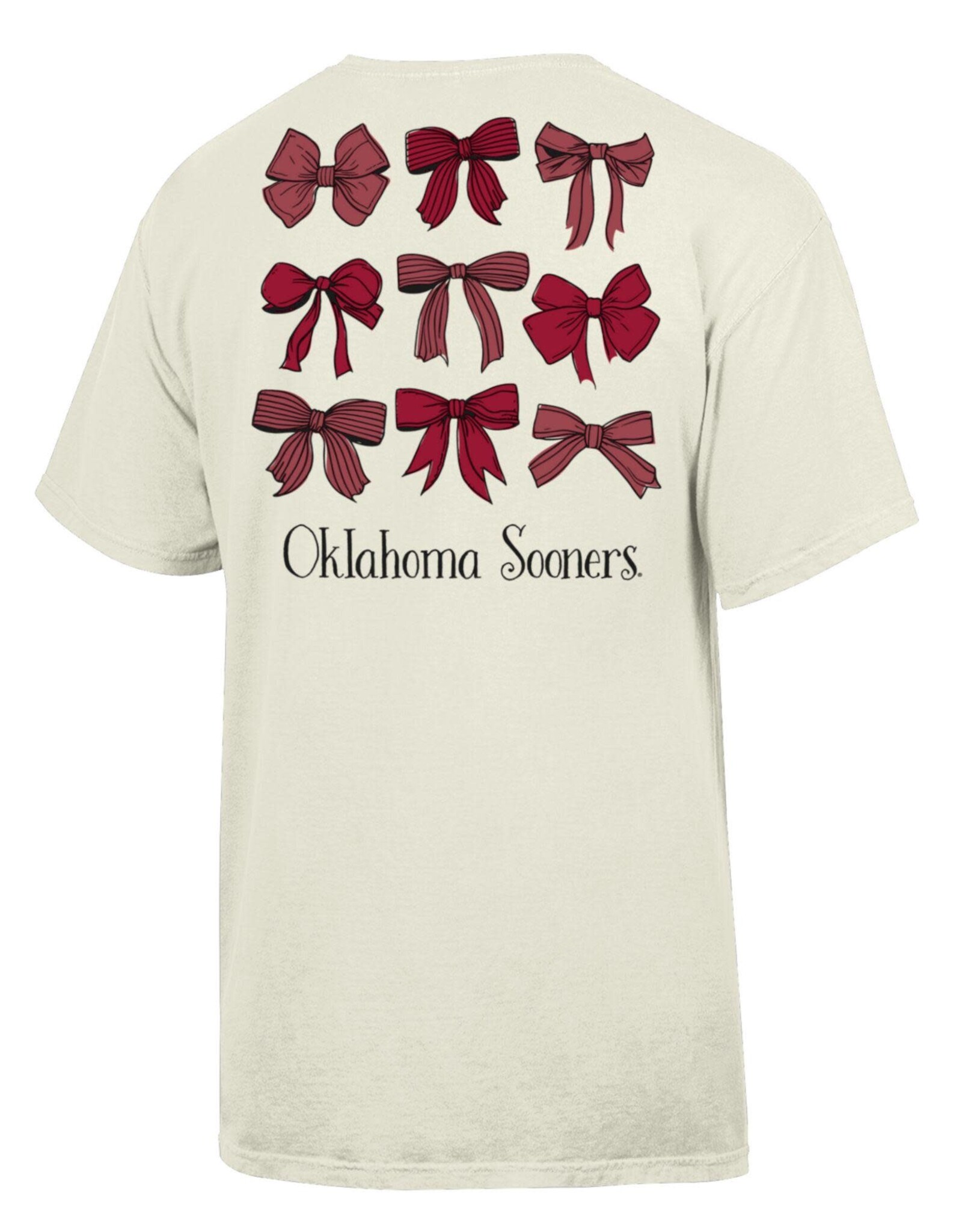 Comfort Wash Women's Bow Art Over Oklahoma Tee