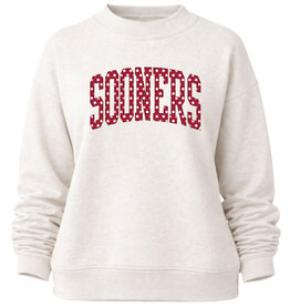 Camp David Monroe Oatmeal Heather Sooners Mock Neck