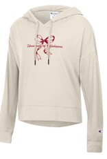 Champion Women's OU Bow Ivory Canvas Hoodie