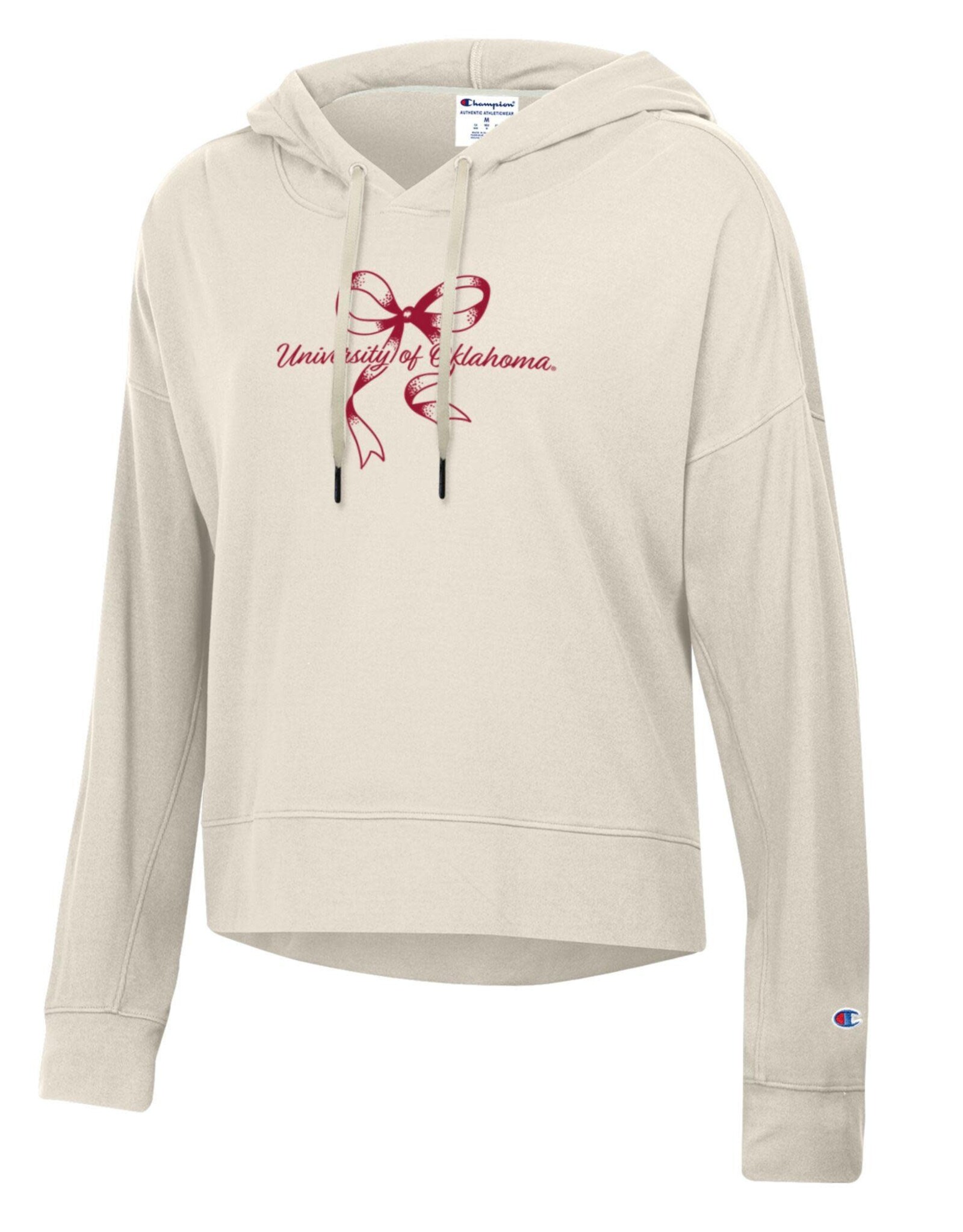 Champion Women's OU Bow Ivory Canvas Hoodie