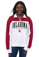 ZooZatz Women's Oklahoma Color Block Quarter Zip
