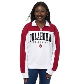 ZooZatz Women's Oklahoma Color Block Quarter Zip