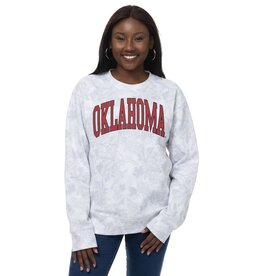 ZooZatz Women's White Camo Oklahoma Crew