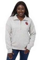 ZooZatz Women's Gray OU Quarter Zip