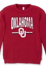 ZooZatz Youth Sooners Crimson Crew Neck Sweatshirt