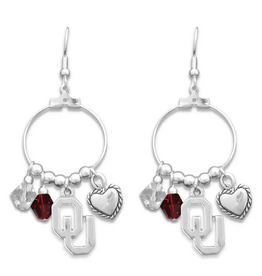 FTH FTH Oklahoma Sooners Haute Wire Earrings