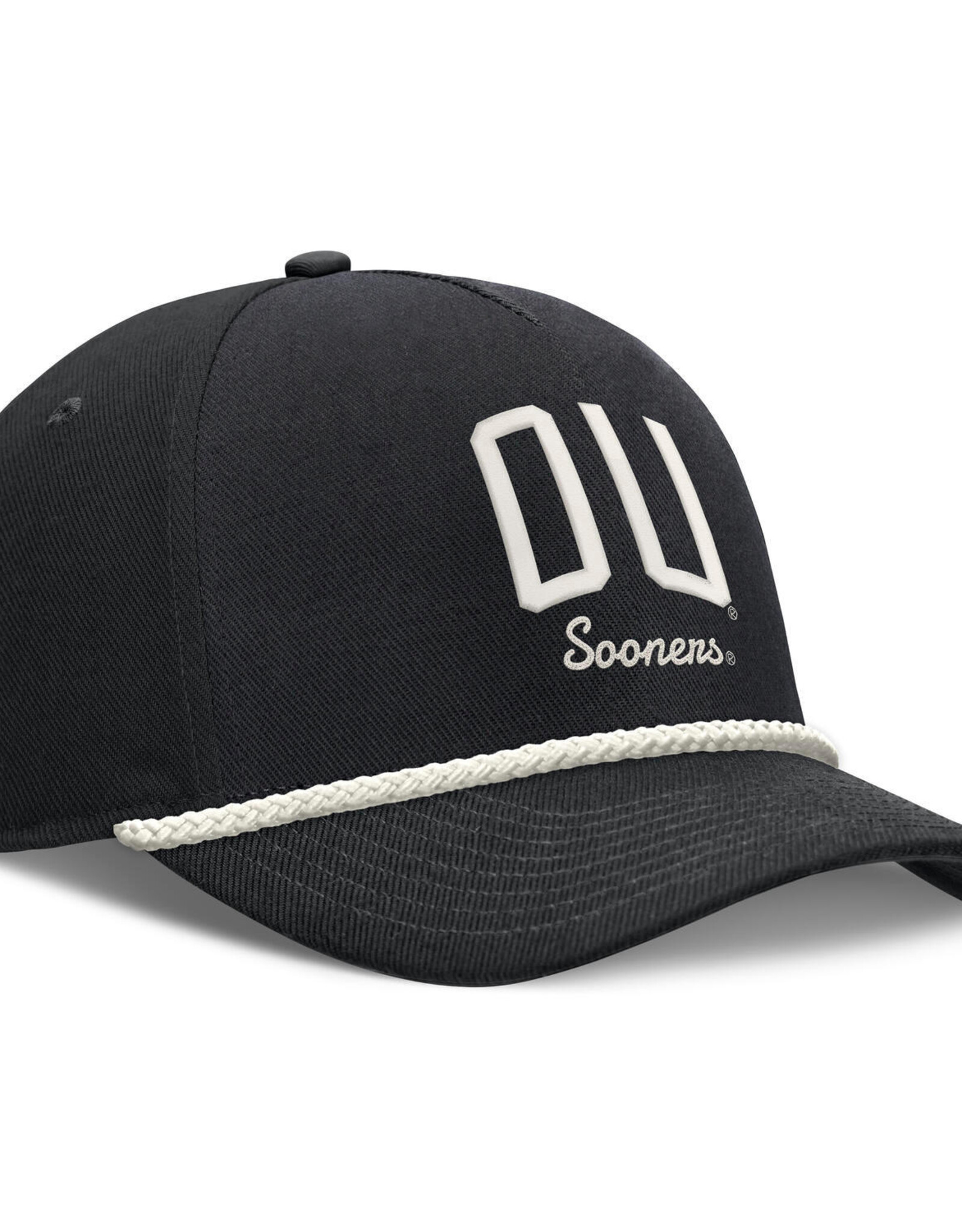 Nike Black/White OU Sooners Script Corded Rise Cap