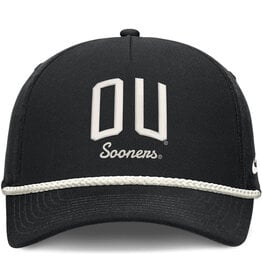 Nike Black/White OU Sooners Script Corded Rise Cap