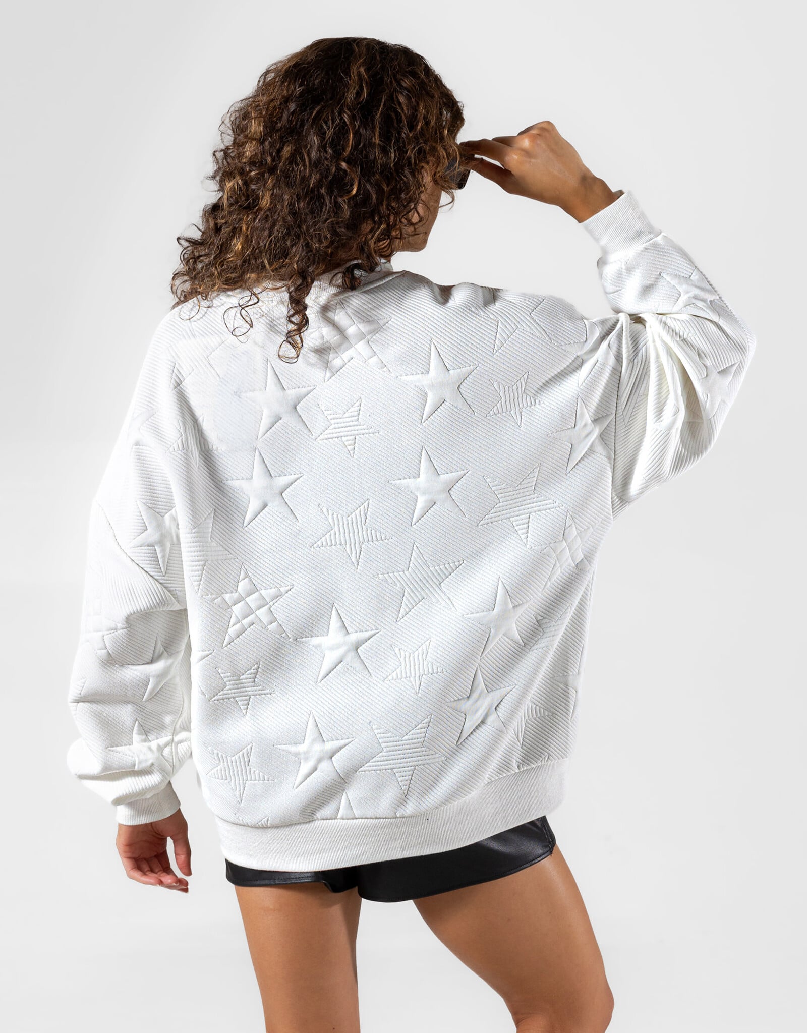 Gameday Couture Women's Embossed Stars Crewneck Sweatshirt
