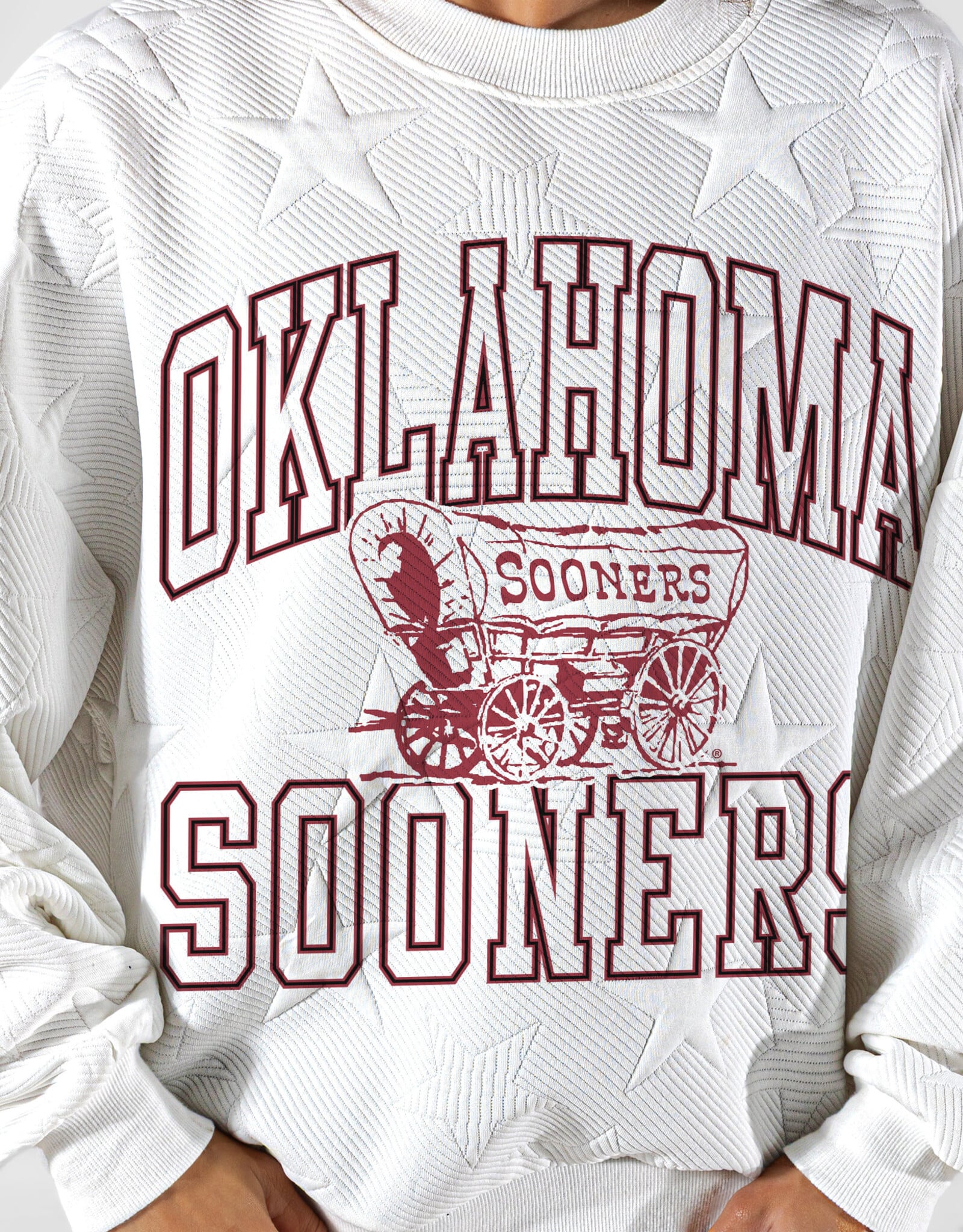 Gameday Couture Women's Embossed Stars Crewneck Sweatshirt