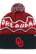'47 Brand Oklahoma Sooners Cayenne Youth Squiggle Script 47' Cuff Knit