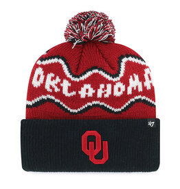 '47 Brand Oklahoma Sooners Cayenne Youth Squiggle Script 47' Cuff Knit