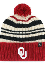 '47 Brand Oklahoma Sooners Natural Snow Fort 47' Knit Cuff Youth w/ Pom