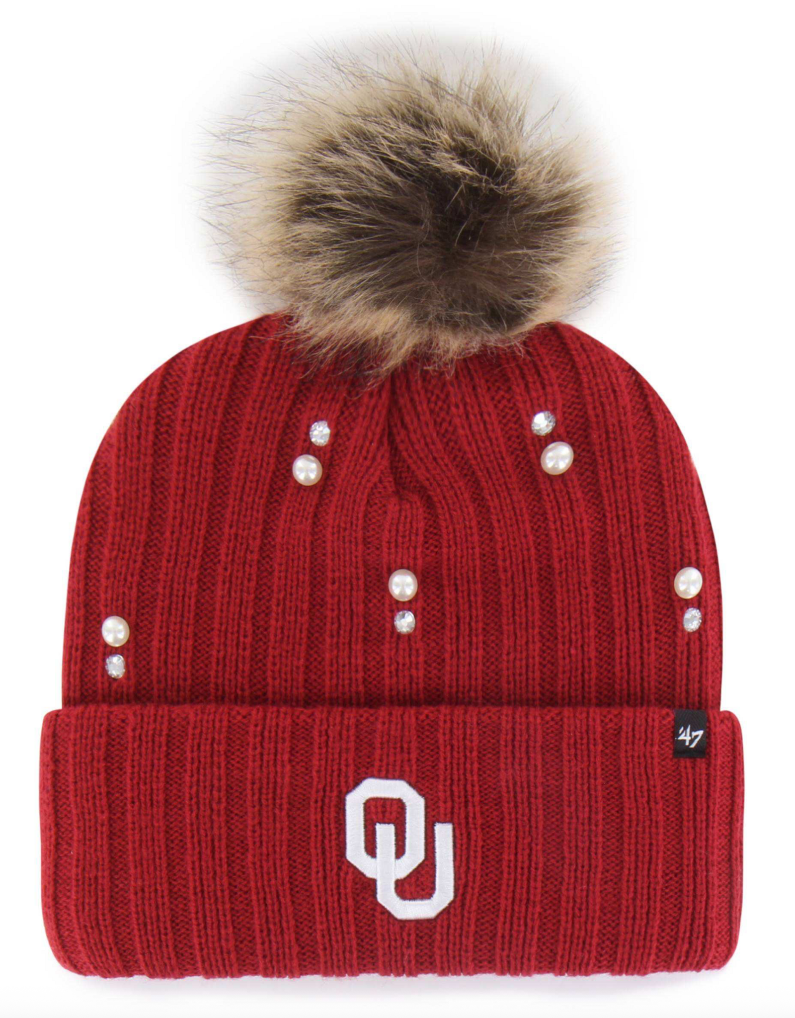 '47 Brand Oklahoma Sooners Cayenne Pearl Fur 47' Cuff Knit