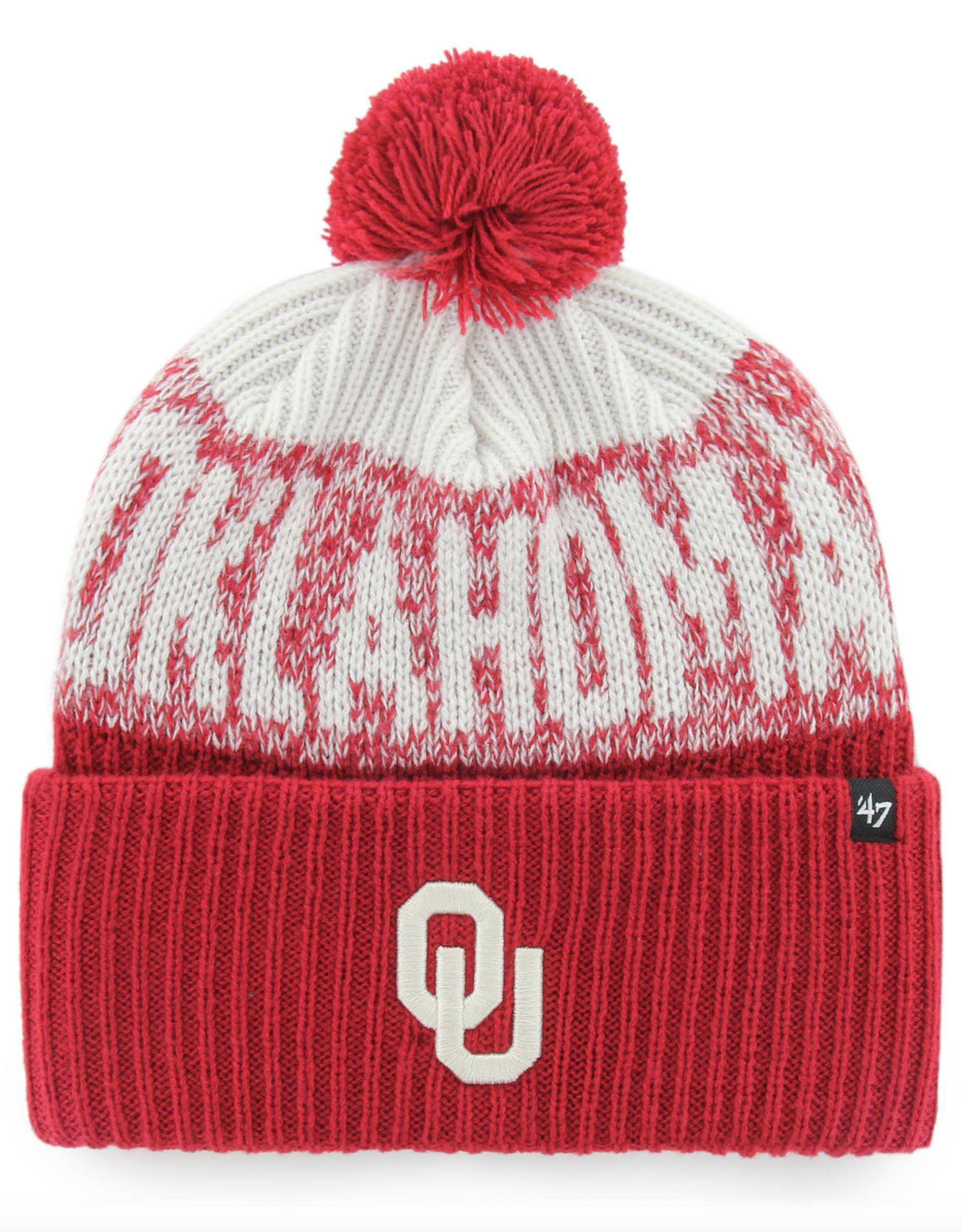 '47 Brand Oklahoma Sooners Cayenne Bone Chill 47' Cuff Knit