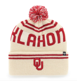 '47 Brand Oklahoma Sooners Natural Quattrle '47 Cuff Knit w/ Pom