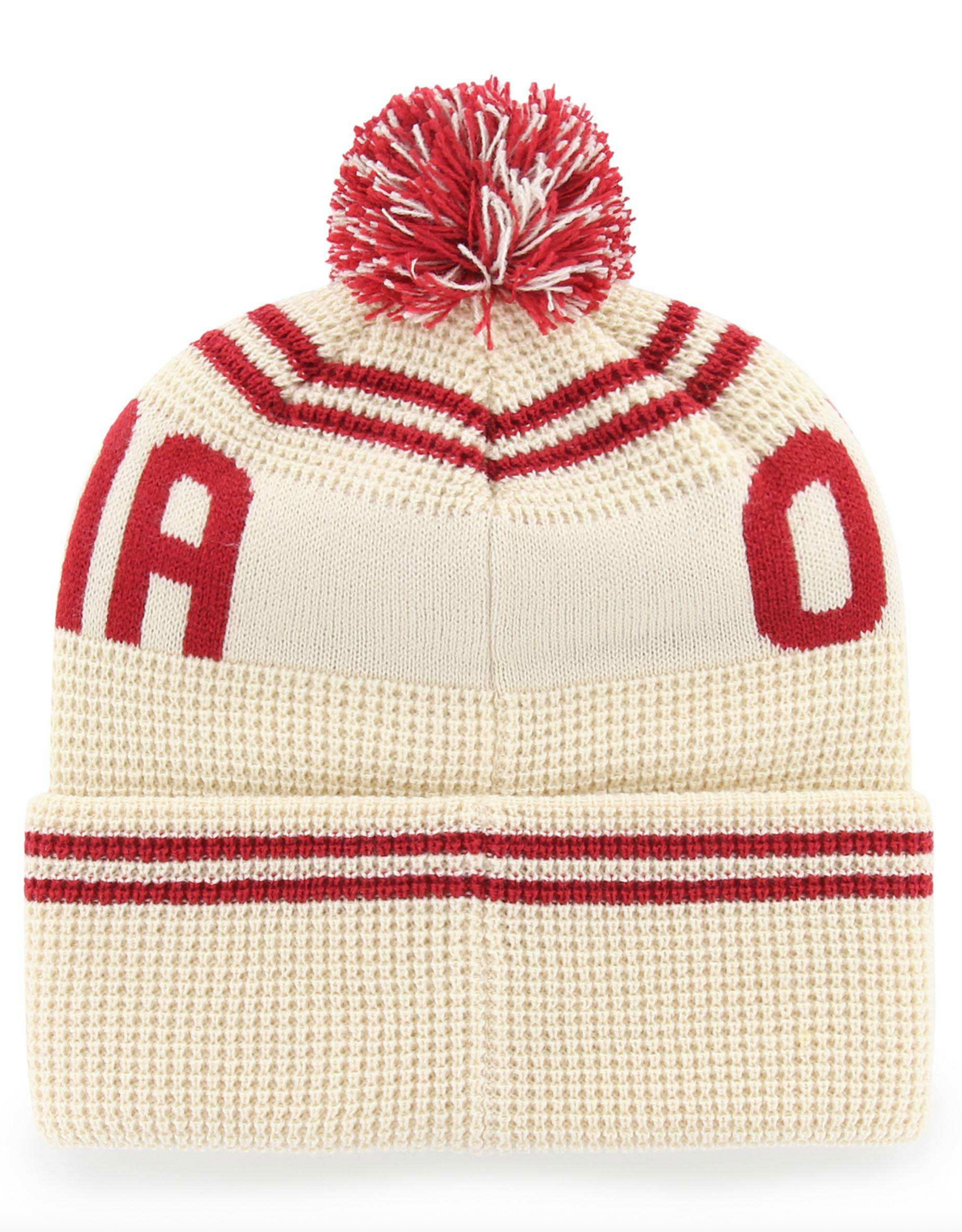 '47 Brand Oklahoma Sooners Natural Quattrle '47 Cuff Knit w/ Pom