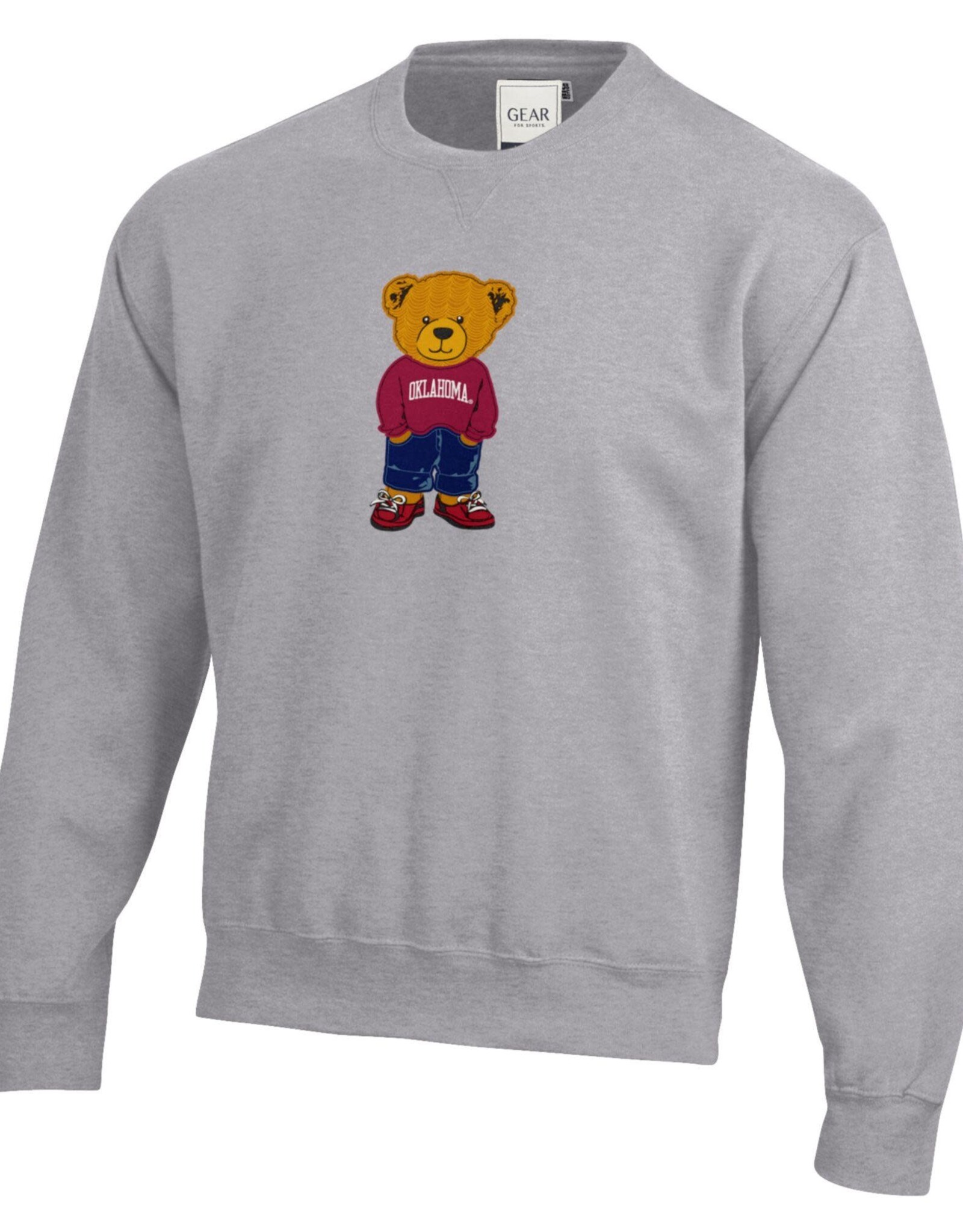 Gear For Sports Heather Grey OU Teddy Bear Crew