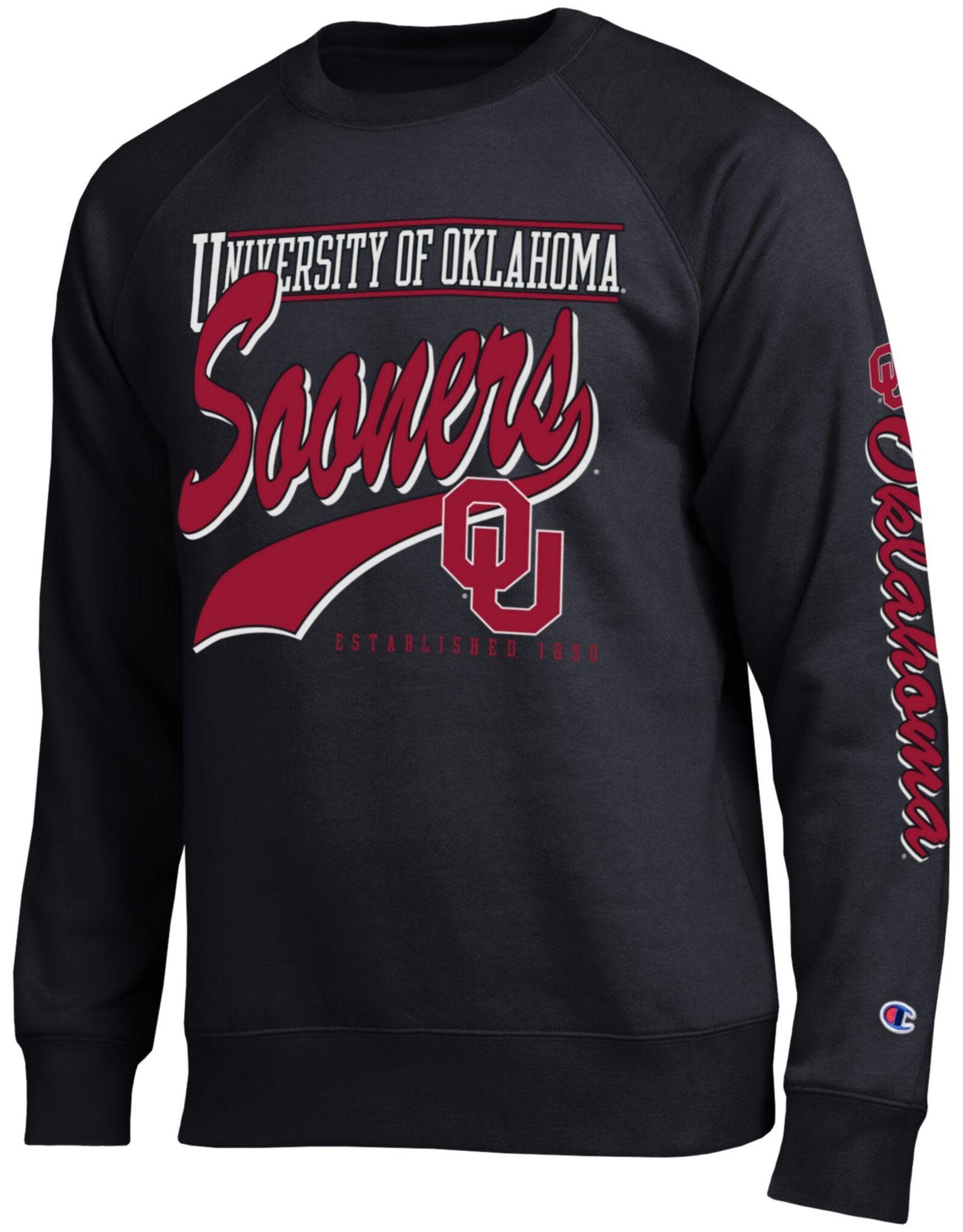 Champion OU Script "All Star" Black Fleece Crew