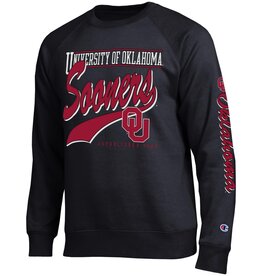 Champion OU Script "All Star" Black Fleece Crew
