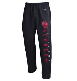 Champion OU Oklahoma Sooners Open Leg Black Sweatpants