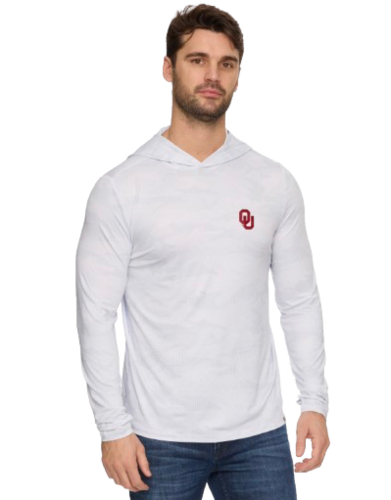 Flag & Anthem OU Light Grey Camo Victory Performance Hoodie