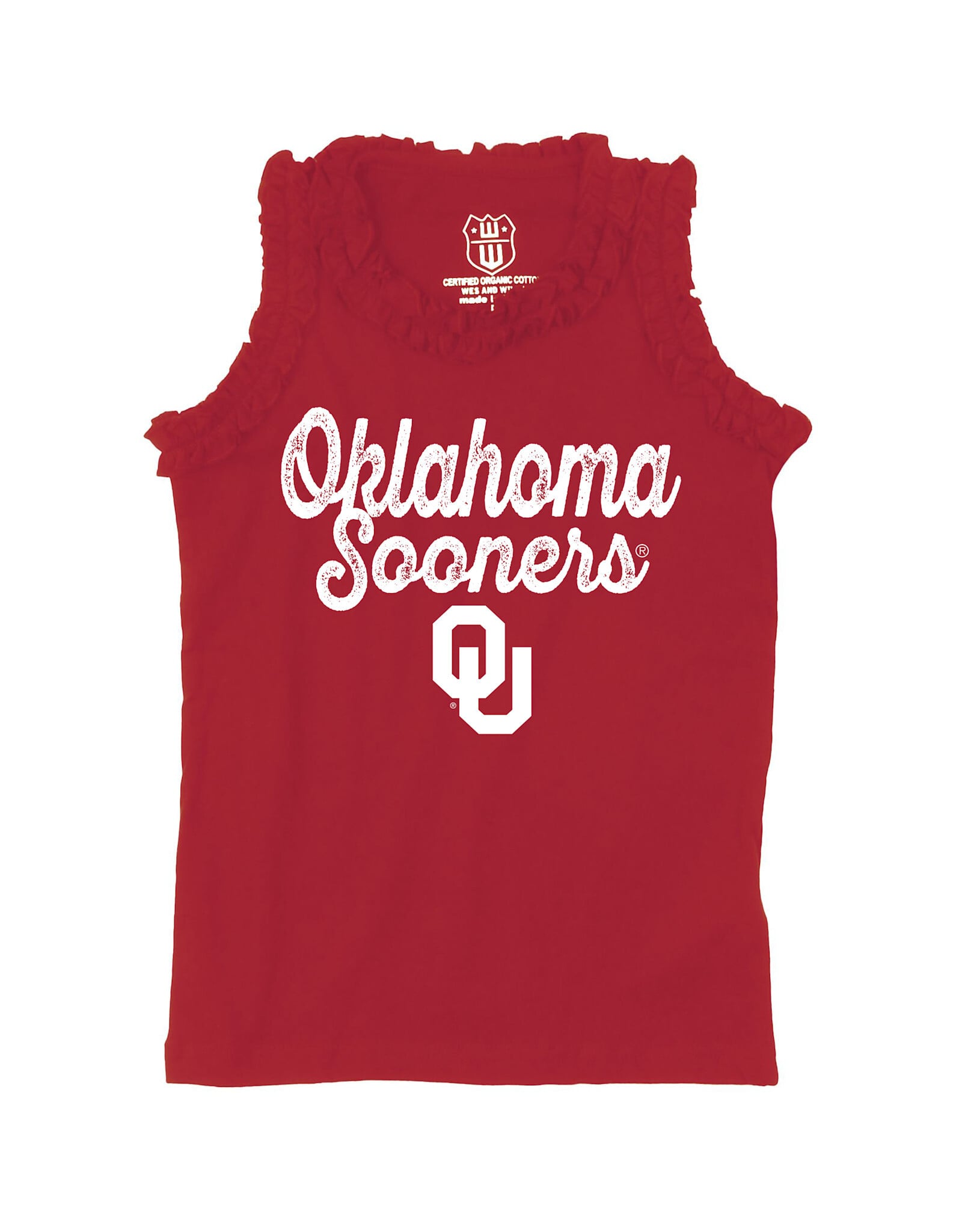 Wes & Willy Toddler Girls OU Ruffle Tank Top