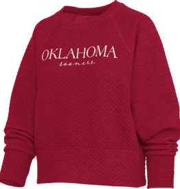 Pressbox Women's Sooners Script Quilted Fleece