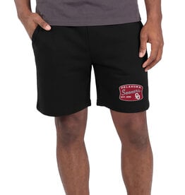 Concepts Sports Mens Fleece Black Patch Shorts