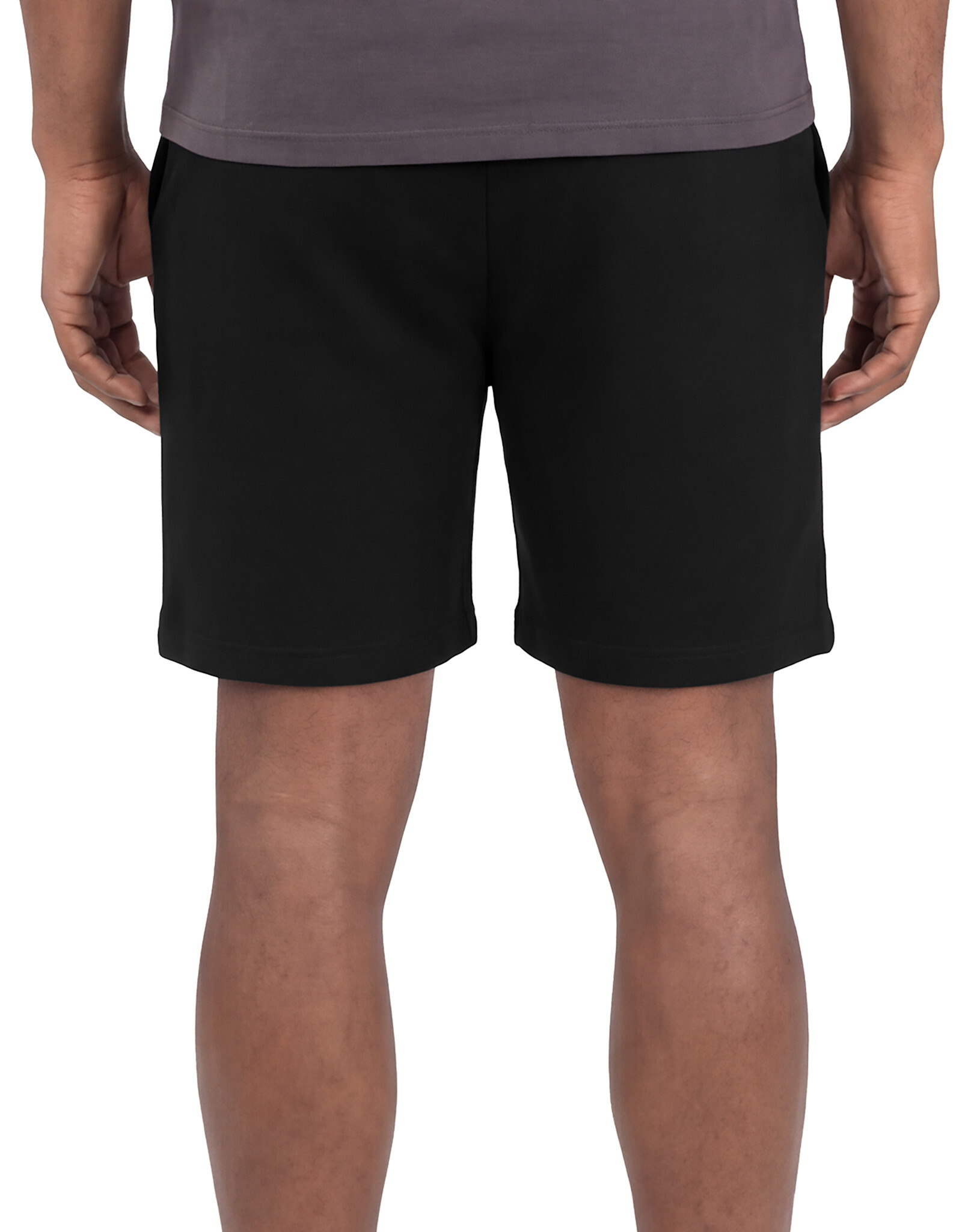Concepts Sports Mens Fleece Black Patch Shorts