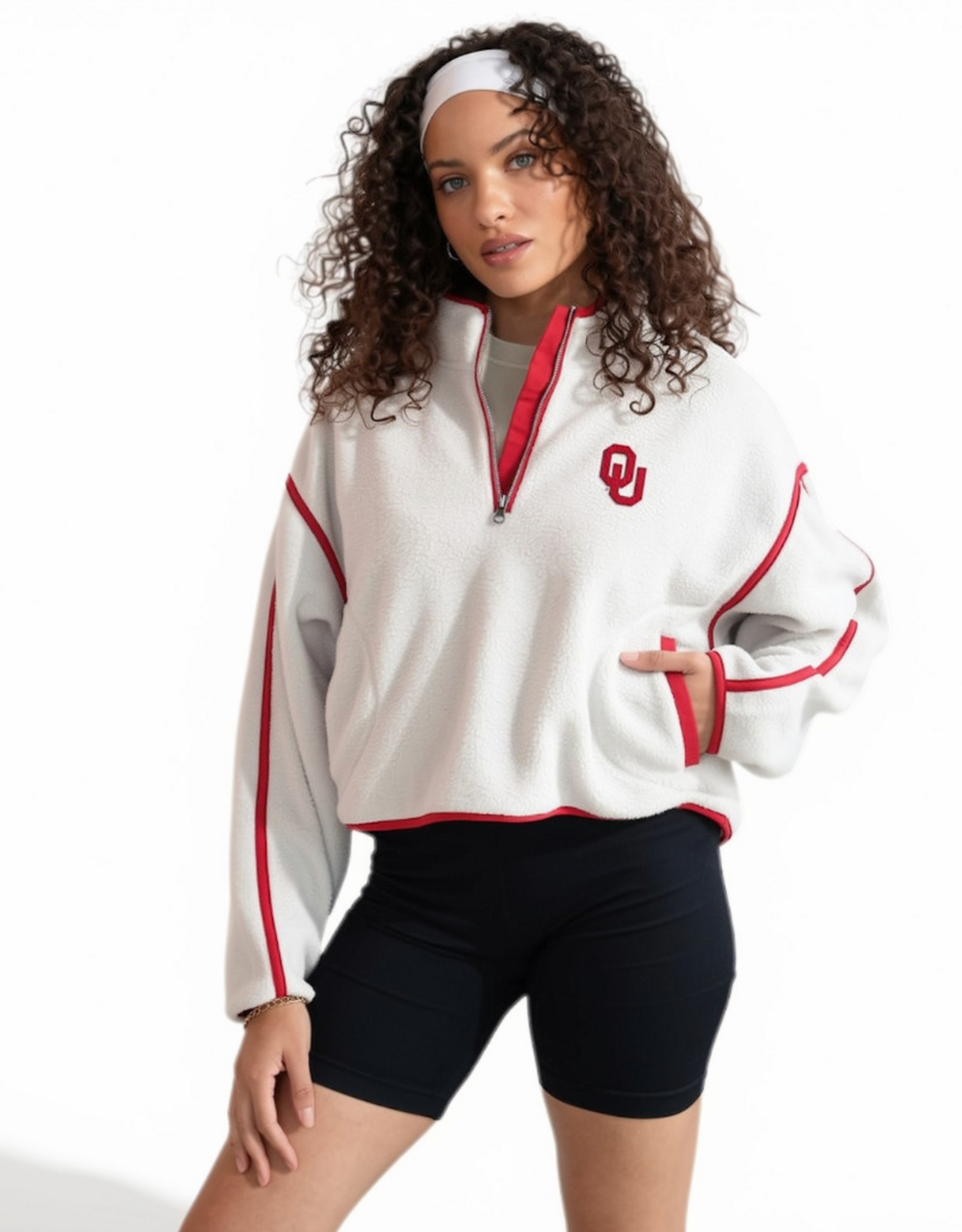 Chicka-d OU "On The Run" Sherpa Quarterzip