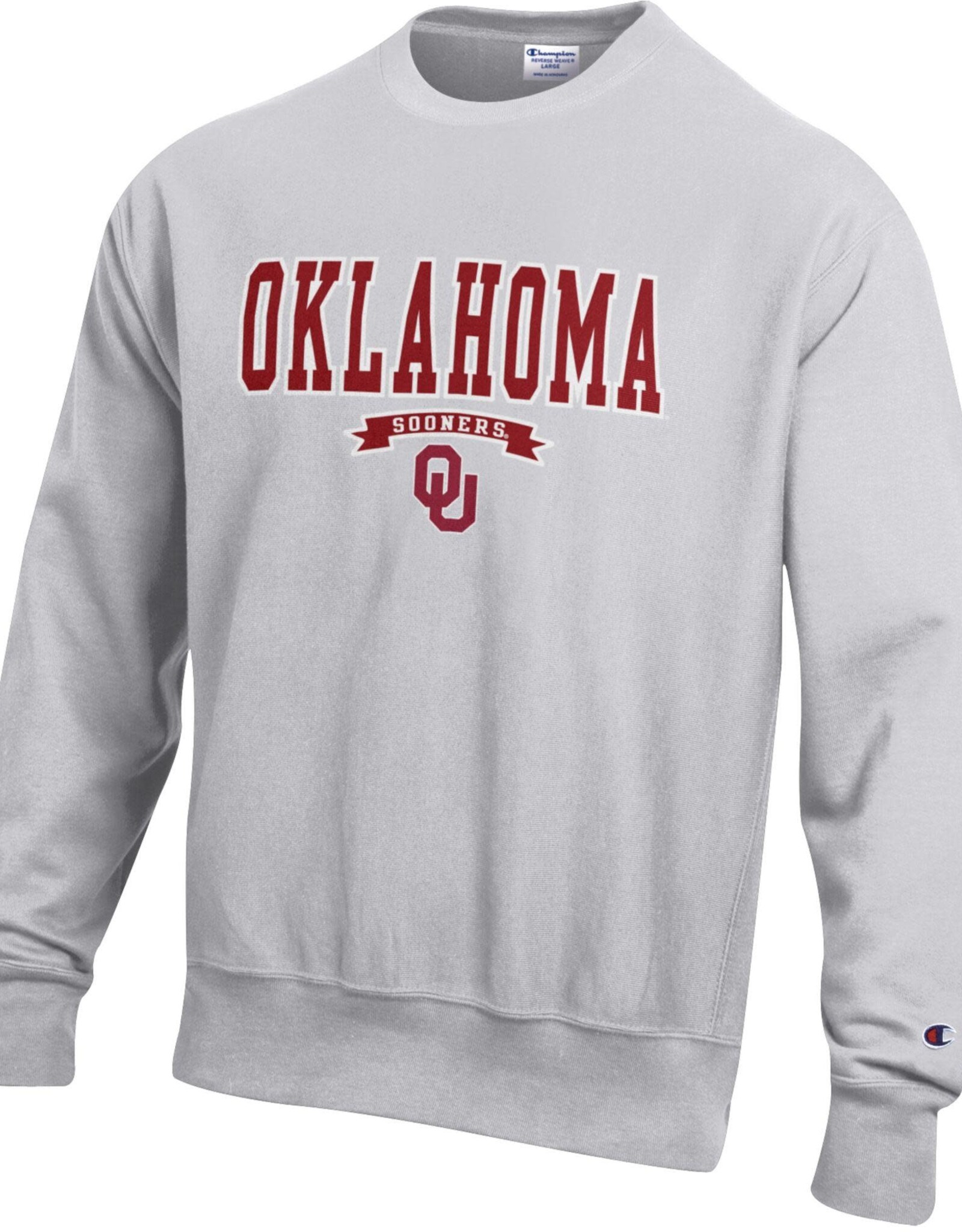 Champion OU Silver-Gray Reverse Weave Crew