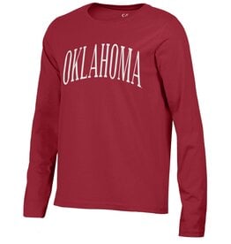 Gear For Sports Ayla Arch Oklahoma L/S Crimson Crew Tee