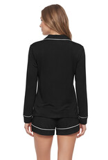 Concepts Sports Ladies Black L/S Knit "Medley" Set