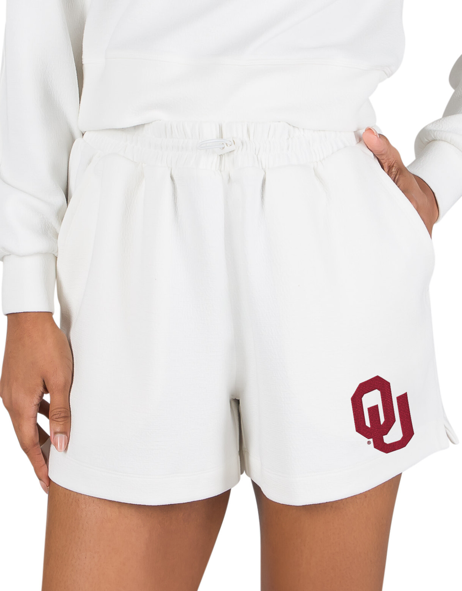 Concepts Sports Ladies White OU Kingston Knit Shorts