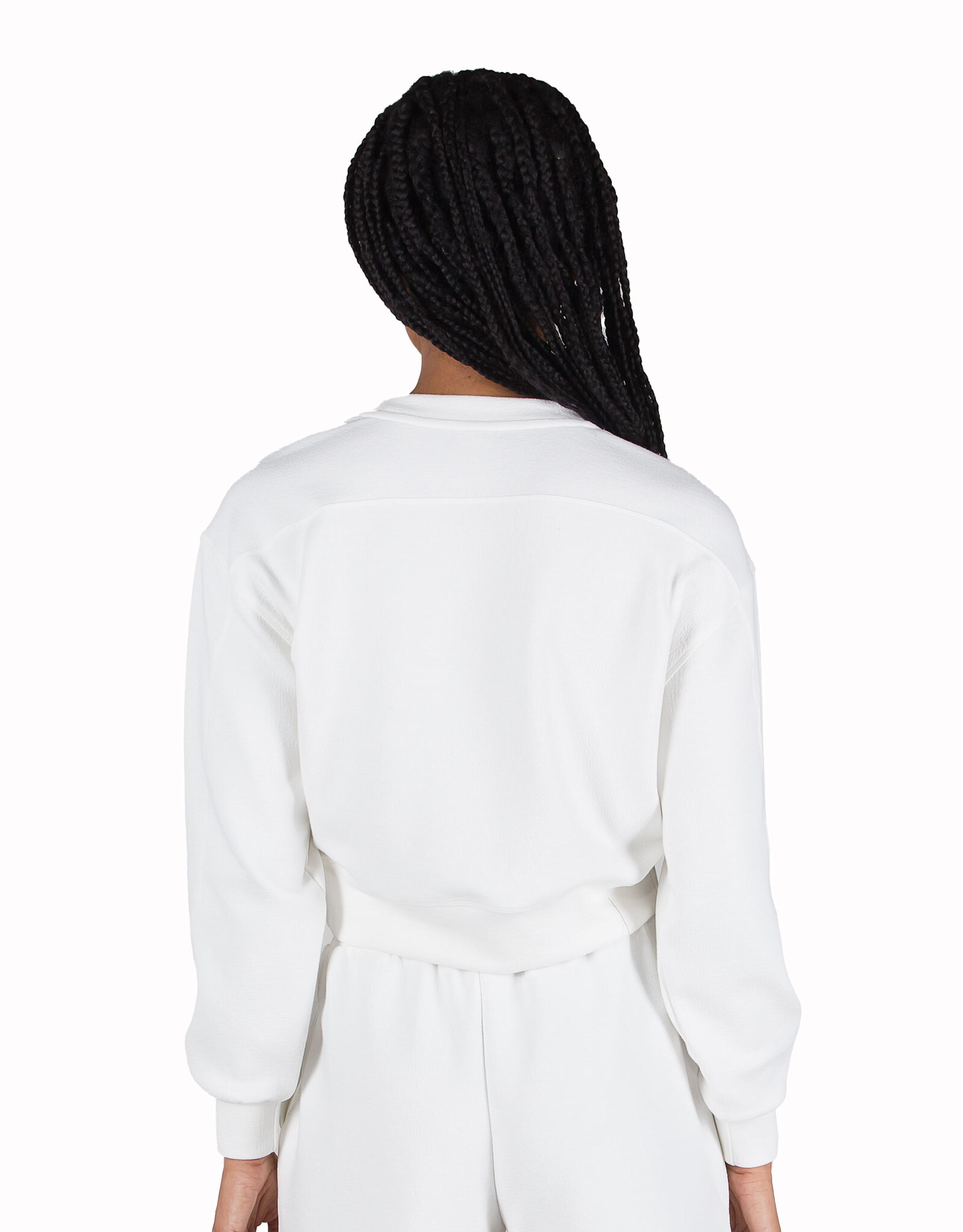 Concepts Sports Ladies White Oklahoma L/S Knit Crop Top