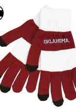 LogoFit Oklahoma Rugby Striped Knit Texting Gloves