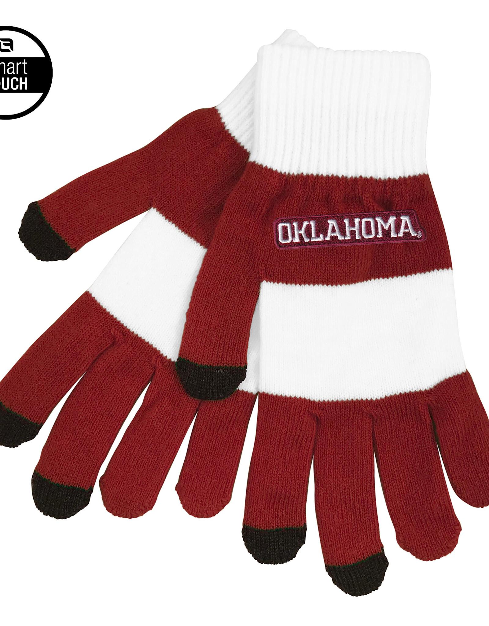 LogoFit Oklahoma Rugby Striped Knit Texting Gloves