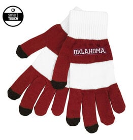 LogoFit Oklahoma Rugby Striped Knit Texting Gloves