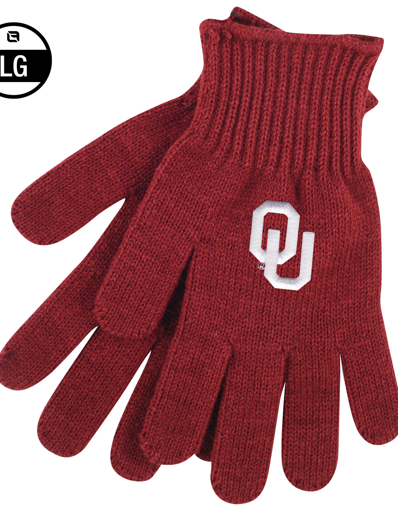 LogoFit Crimson OU "Tailgate" Knit Glove