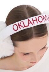 ZooZatz Women's White Oklahoma Fluffy Earmuffs