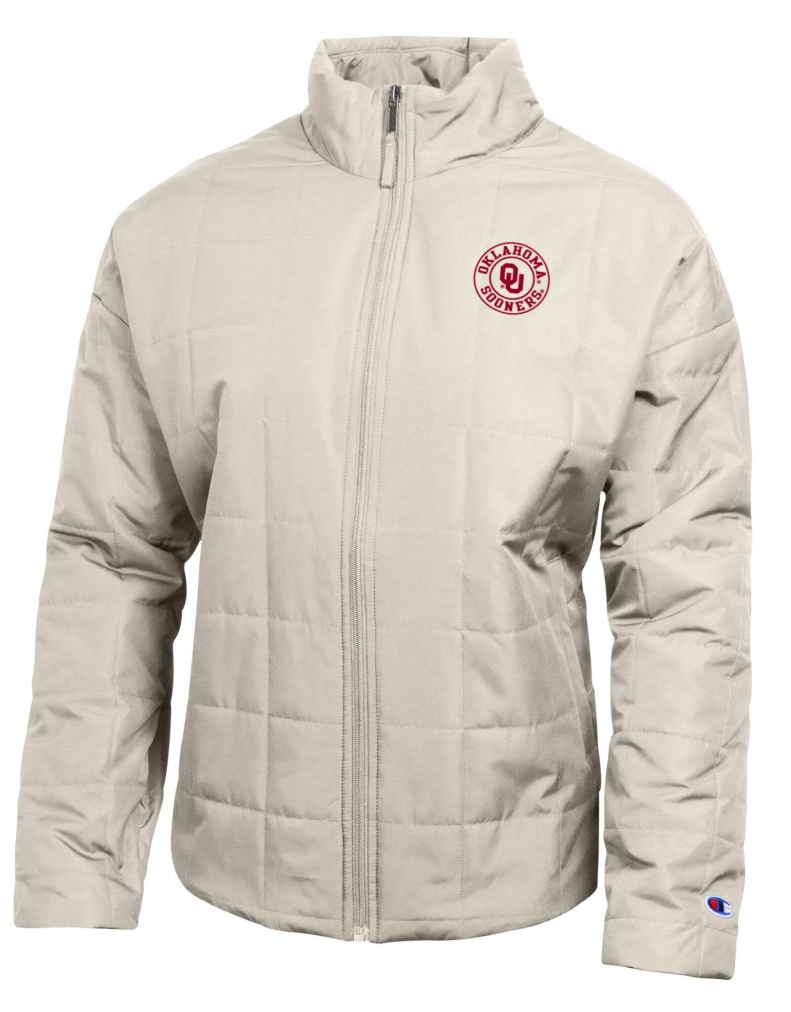 Champion Women's OU Oklahoma Sooners Lightweight Ivory Puffer