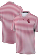Jordan Road Ahead OU Crimson/White Striped Polo
