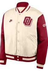 Nike Men's Nike OU Crimson & Cream Legacy Bomber Jacket