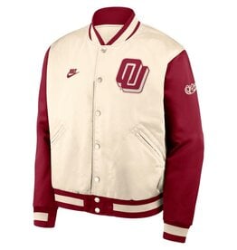 Nike Men's Nike OU Crimson & Cream Legacy Bomber Jacket