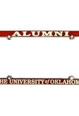 Jag Alumni/The University of Oklahoma Raised Letters White/Crimson License Frame