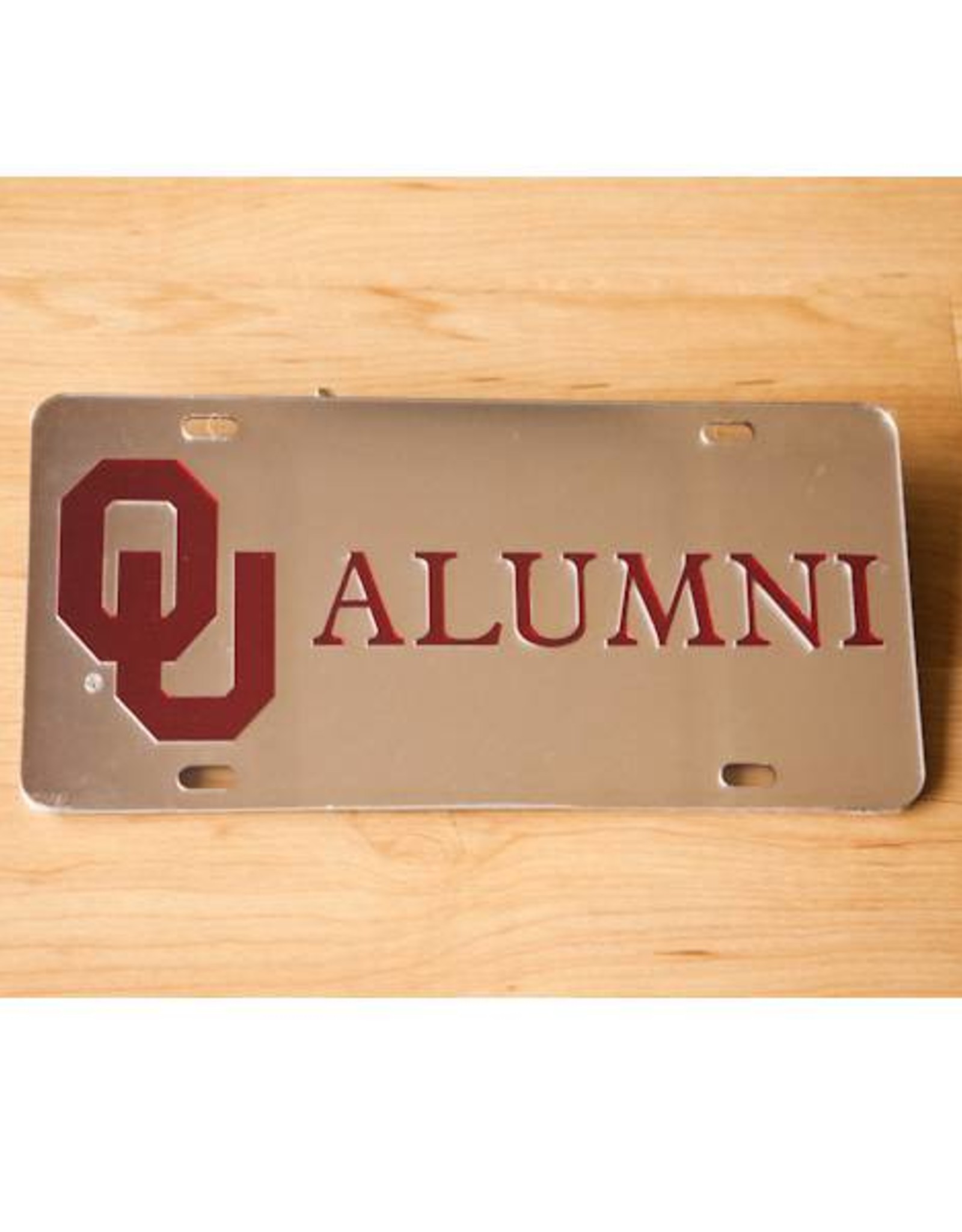 Craftique Craftique OU Alumni Crimson/Silver Mirrored License Plate