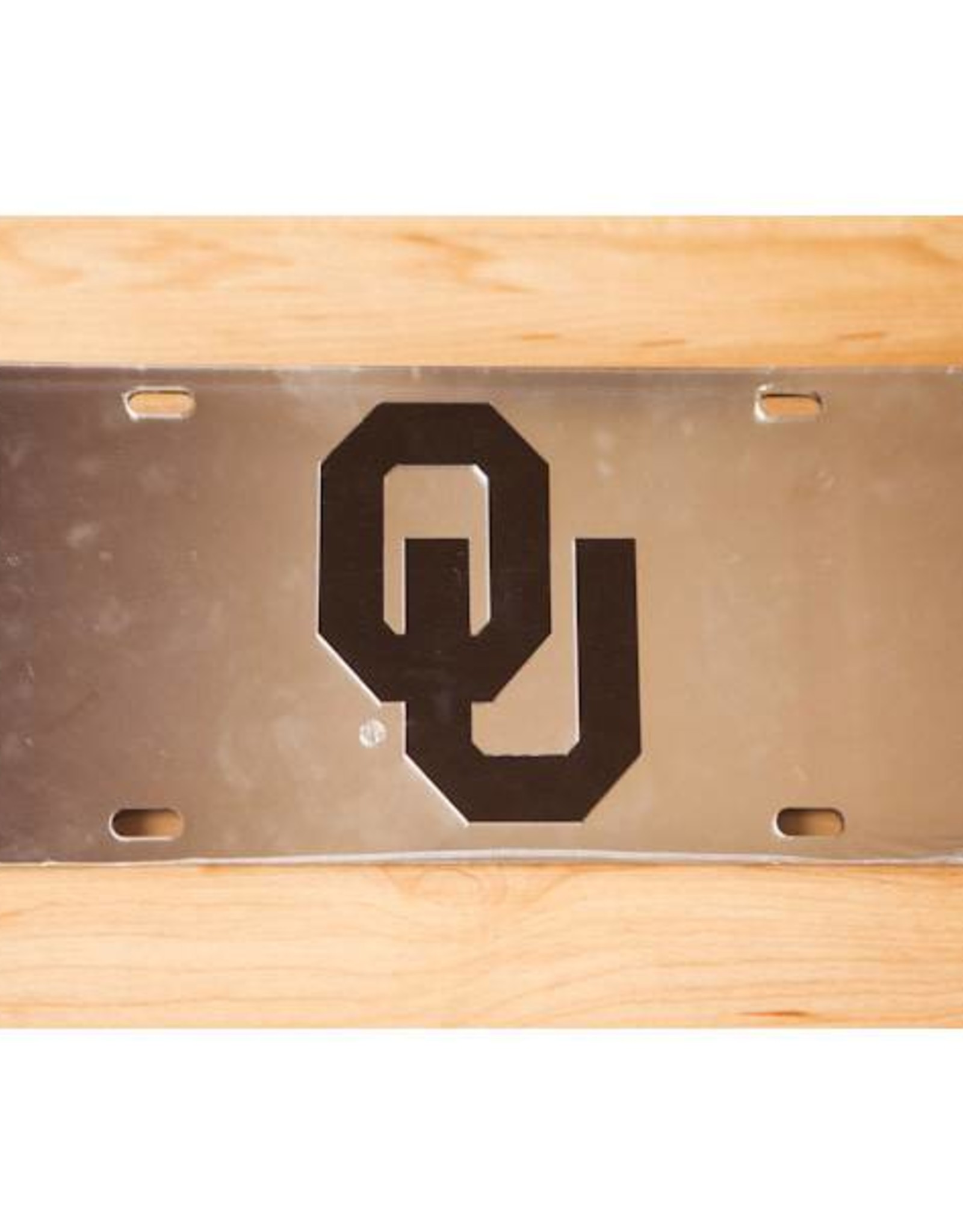 Craftique Craftique OU Black/Silver Mirrored License Plate