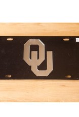 Craftique Craftique OU Silver/Black Mirrored License Plate